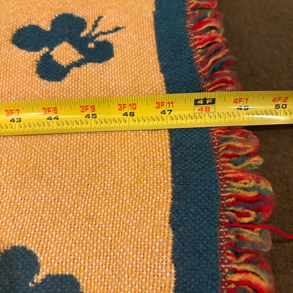 Vtg Disney Winnie The Pooh Blanket Throw A Rumbly In My Tumbly 1990’s 56 X 49 - Picture 10 of 10